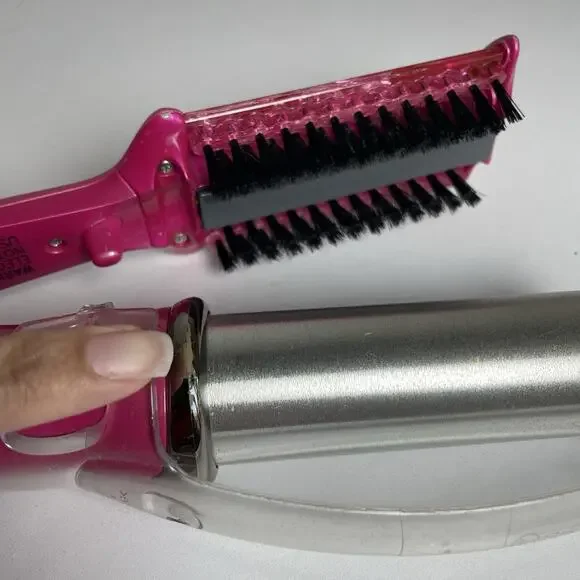 Instyler Rotating IS1001.1 PINK Hot Iron Hair Brush Straight/Curl 1.25" TESTED - Picture 6 of 11